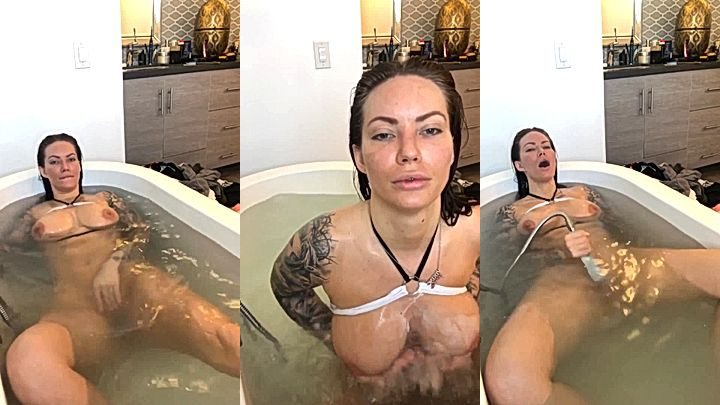 sexy onlyfans slut teasing her wet pussy in the bathtub Viking Barbie leaked onlyfans video