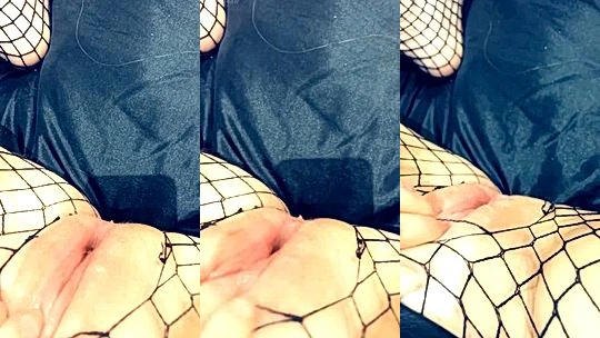 wild Bambi Doe in nets lingerie pussy close up getting played with onlyfans leak video