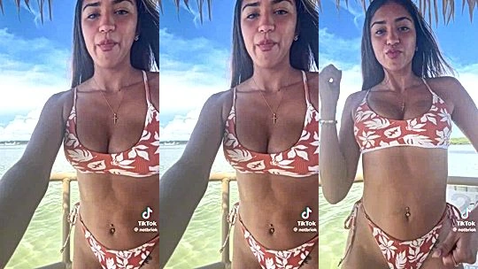 nasty freak Bri Adeline show off her big ass and sexy curves in bikini, leaked video