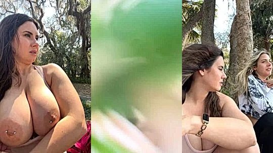 bad girl Chloe Lamb titty tease outdoor anyone could see onlyfans leak video