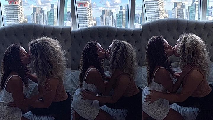 sexy naughty bitches Camila Elle kissing and rubs ther e body in lingerie