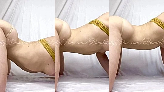 dirty diva Bambi Doe dripping and twerking in just a thong