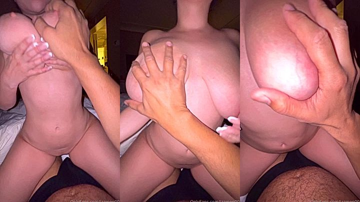 busty onlyfans slut Jazmen Jafar’s naughty boobs squeeze until i moan