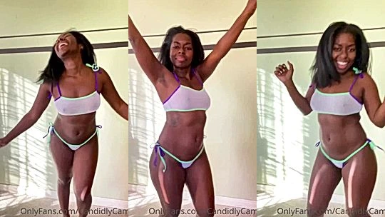 sexy ebony milf Candidlycam loves dancing to her music when she’s bored