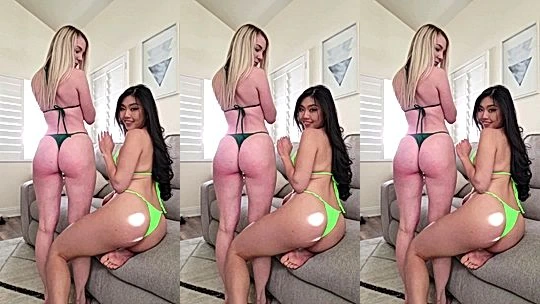 horny girls booty tease each other on couch youll love the view onlyfans leak video Allecakes