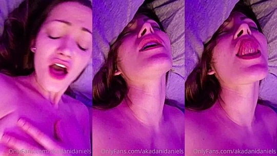 nasty diva Dani Daniels touch herself on bed and moan soft leaked onlyfans video