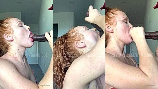 hot diva Bambi Doe worship BBC in her mouth till she couldnt breathe leaked onlyfans porn