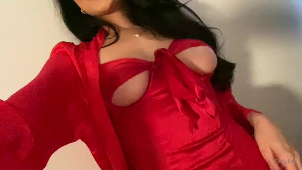 onlyfans stepsis Ariana Marie in a red dress