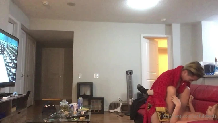 sexy slut girl Sinfuldeeds gets fucked hard while watching tv onlyfans leak