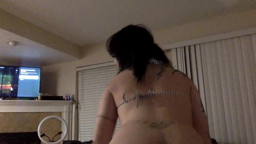 naughty babe Triplexceleste shows off her sexy ass and tits for the cam while undressing, nude video