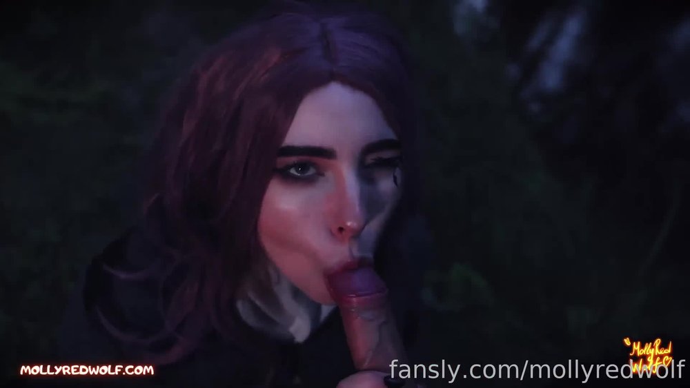 MollyRedWolf loves to suck on a huge cock before geting fucked