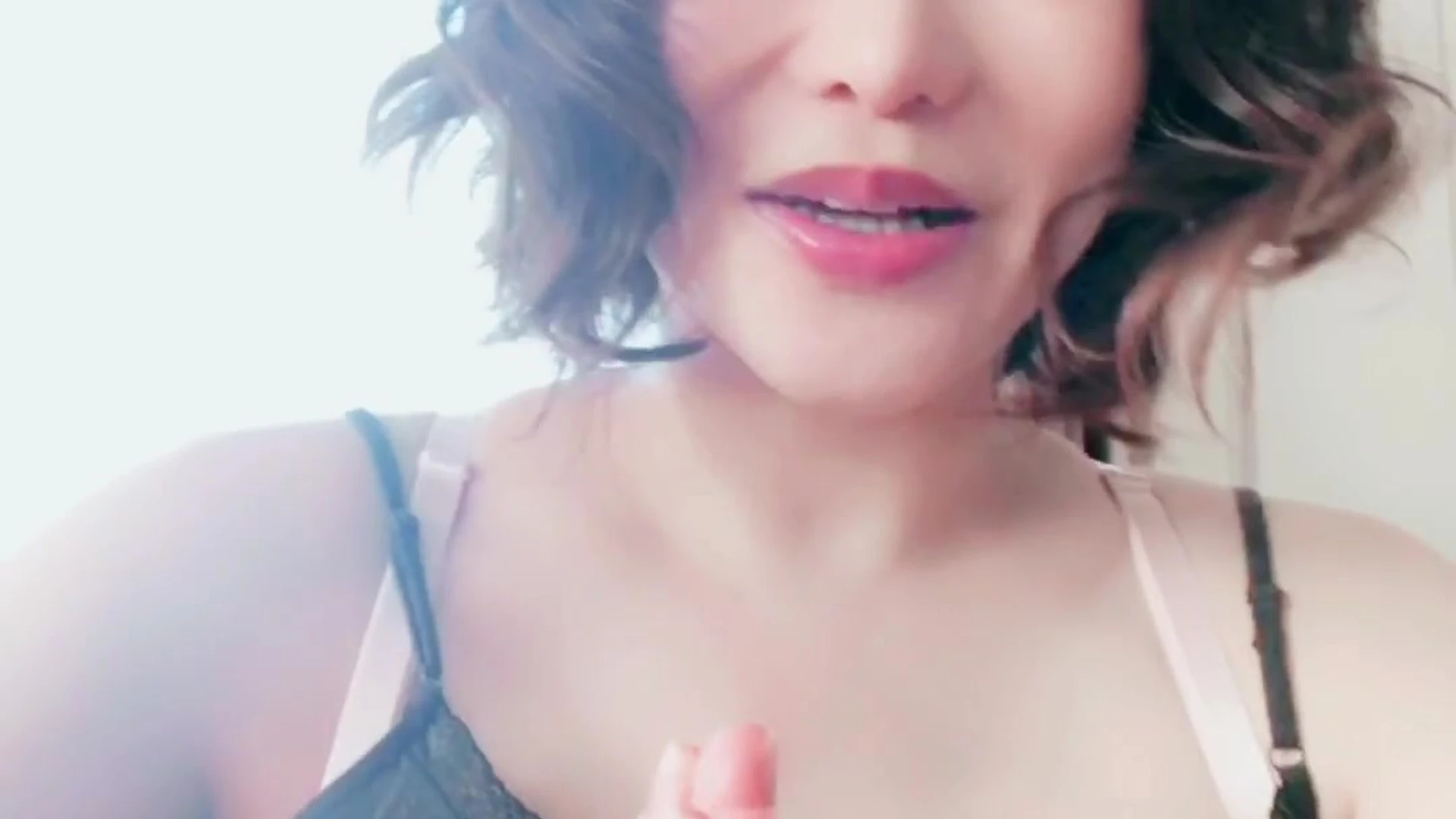naughty onlyfans model Anri Okita talks dirty to cam and shows her tits in lingerie