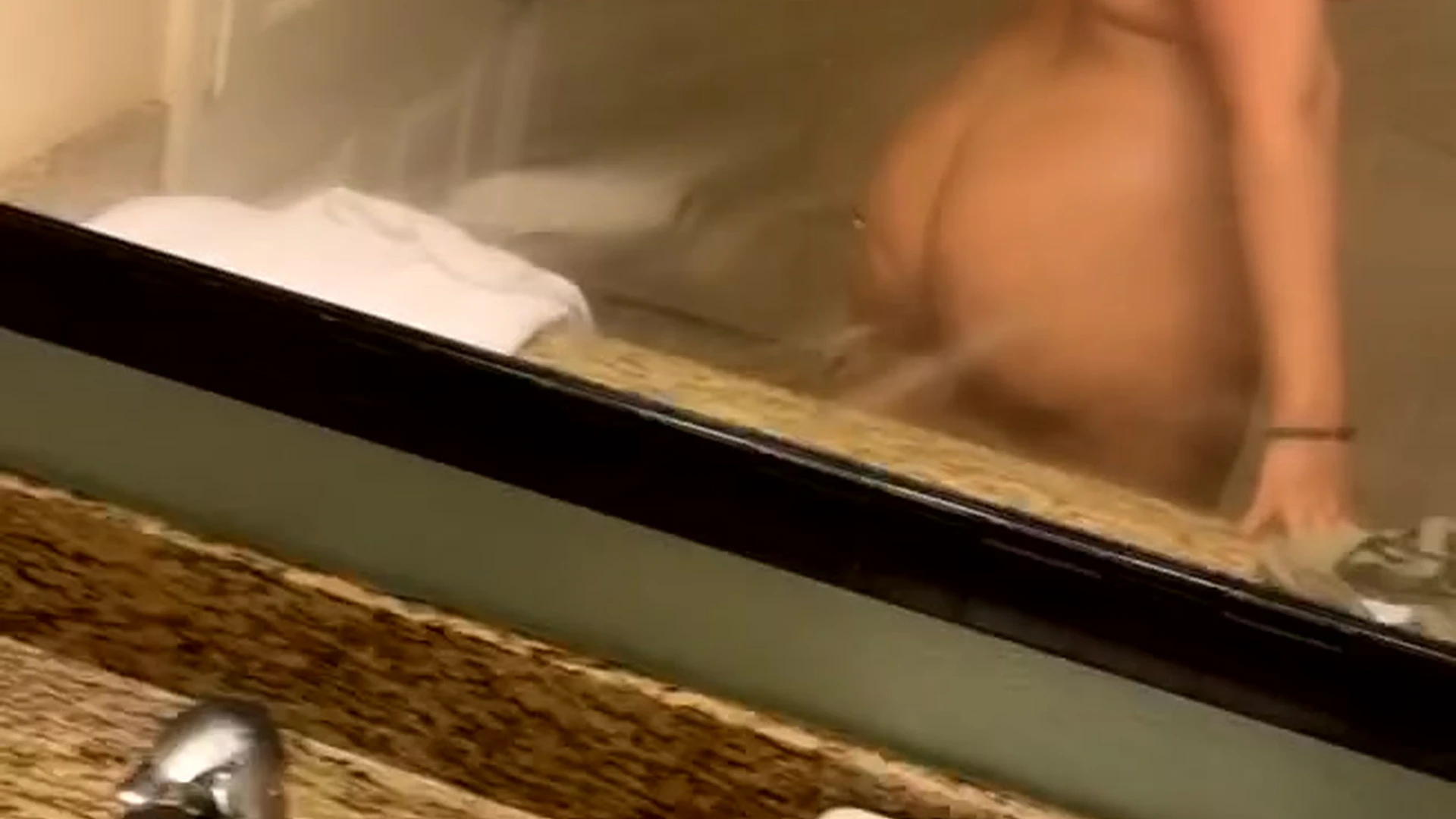 sexy slut Gem Jewels teasing her big ass in front of the mirror just for you