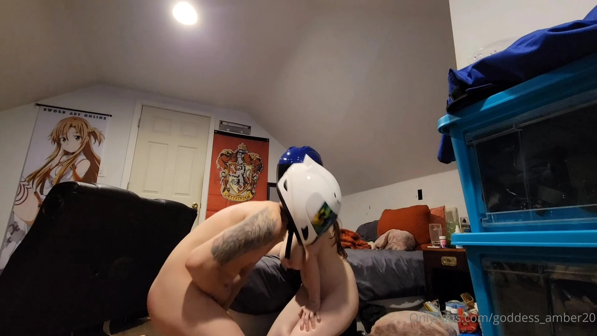 sexy ass chick got her boobs sucked by her biker lover