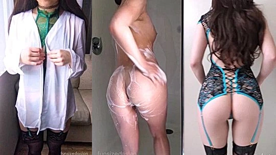 naughty sexy onlyfans model Funsizedasian undress and shakes her big ass and show her tits