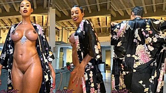 naughty onlyfans model MissBNasty takes of her roles and rubs her tits and shows her big ass