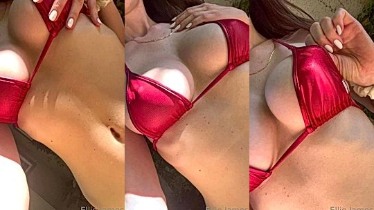 naughty american onlyfans model Ellie James fingers and coochie and jiggles her big tits