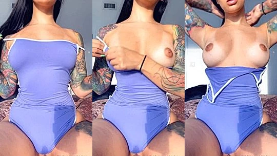 sexy onlyfans model Giuliana Cabrazia rubs her big ass and huge tits