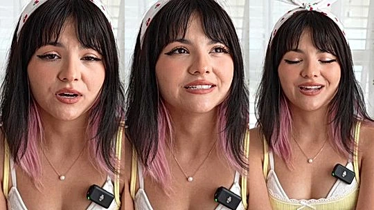 young cute asian onlyfans model Luvcoregf talks dirty to cam and shows her tits in lingerie