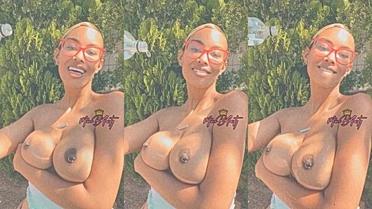 naughty american onlyfans model MissBNasty pour water on her big yits and folded