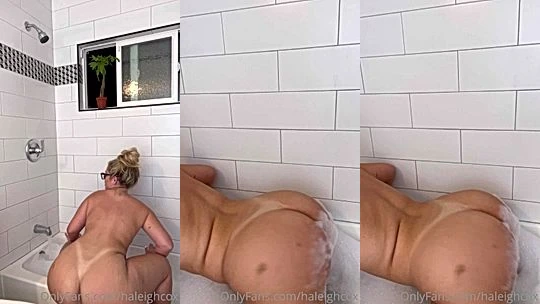 naughty Haleigh Cox wet and horny twerk hard in bathroom like a good little slut leaked onlyfans video