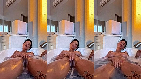 horny diva MissBNasty touch herself and moan soft in bathtub onlyfans leak video
