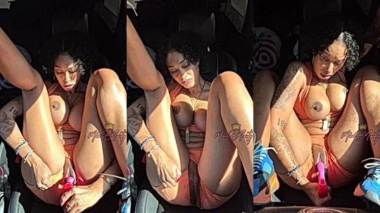 sexy MissBNasty car masturbation till pussy leak oit hard onlyfans leak video