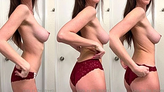 wild onlyfans model Ellie James rubs her naked big ass and huge tits