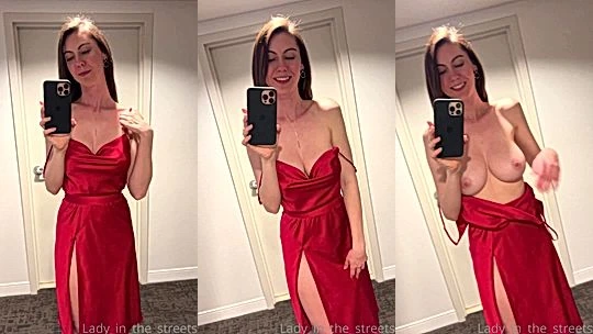 sexy onlyfans model Ellie James undress and do mirror selfie showing her big ass and tits