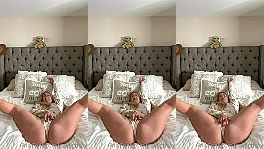 horny Haleigh Cox spread her legs and cant wait for your tongue in her wet pussy leaked onlyfans video