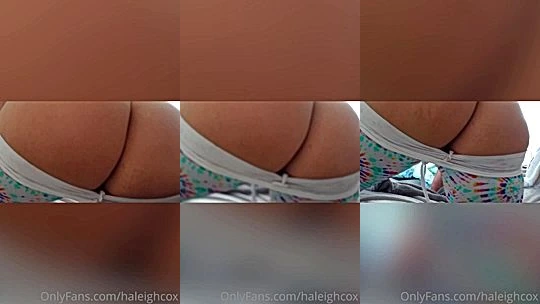 onlyfans leak girl Haleigh Cox worship ass session in pyjama on bed leaked onlyfans video