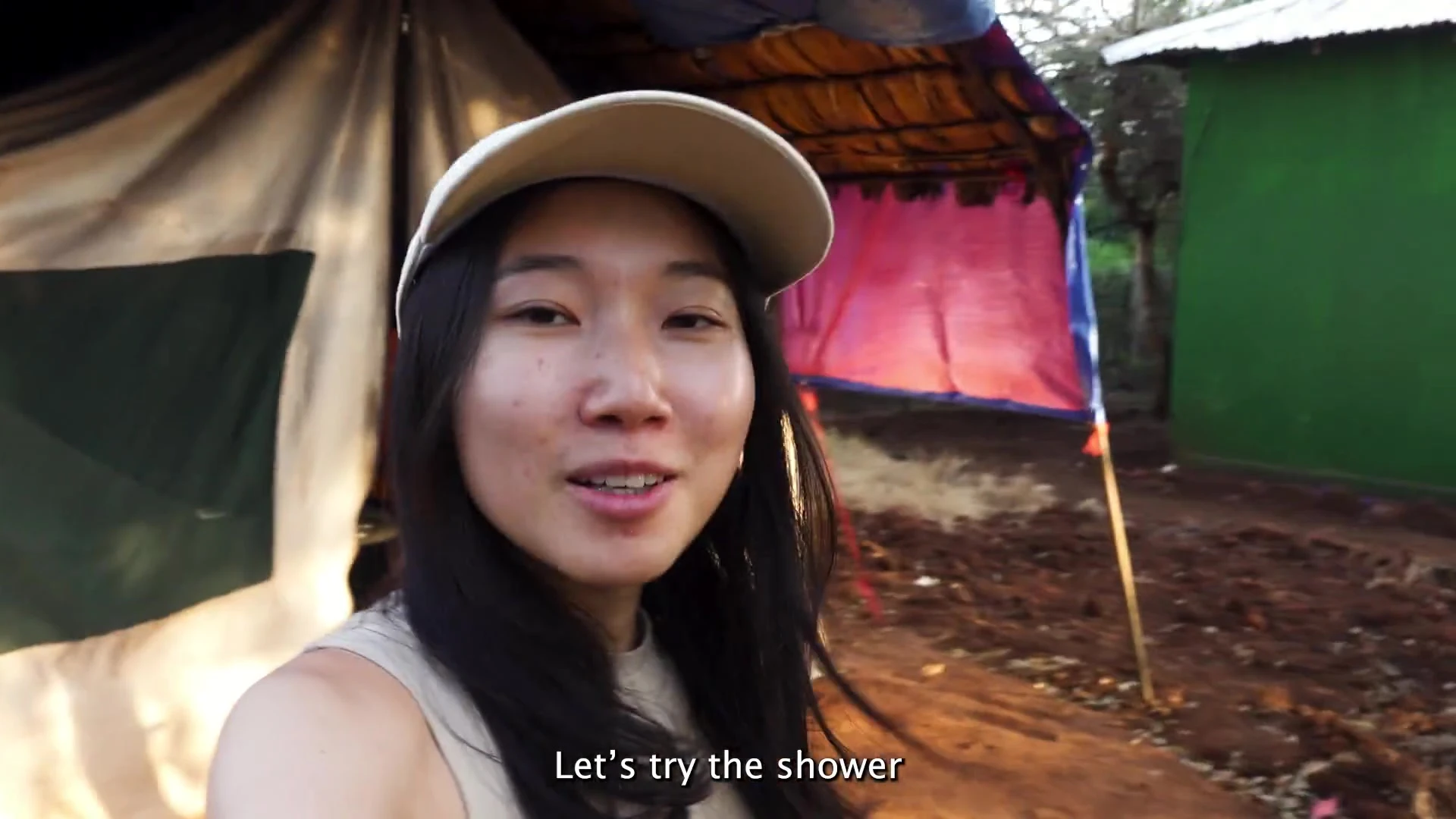 slutty asian bitch Luna Okko fucked in tent camping gets filthy