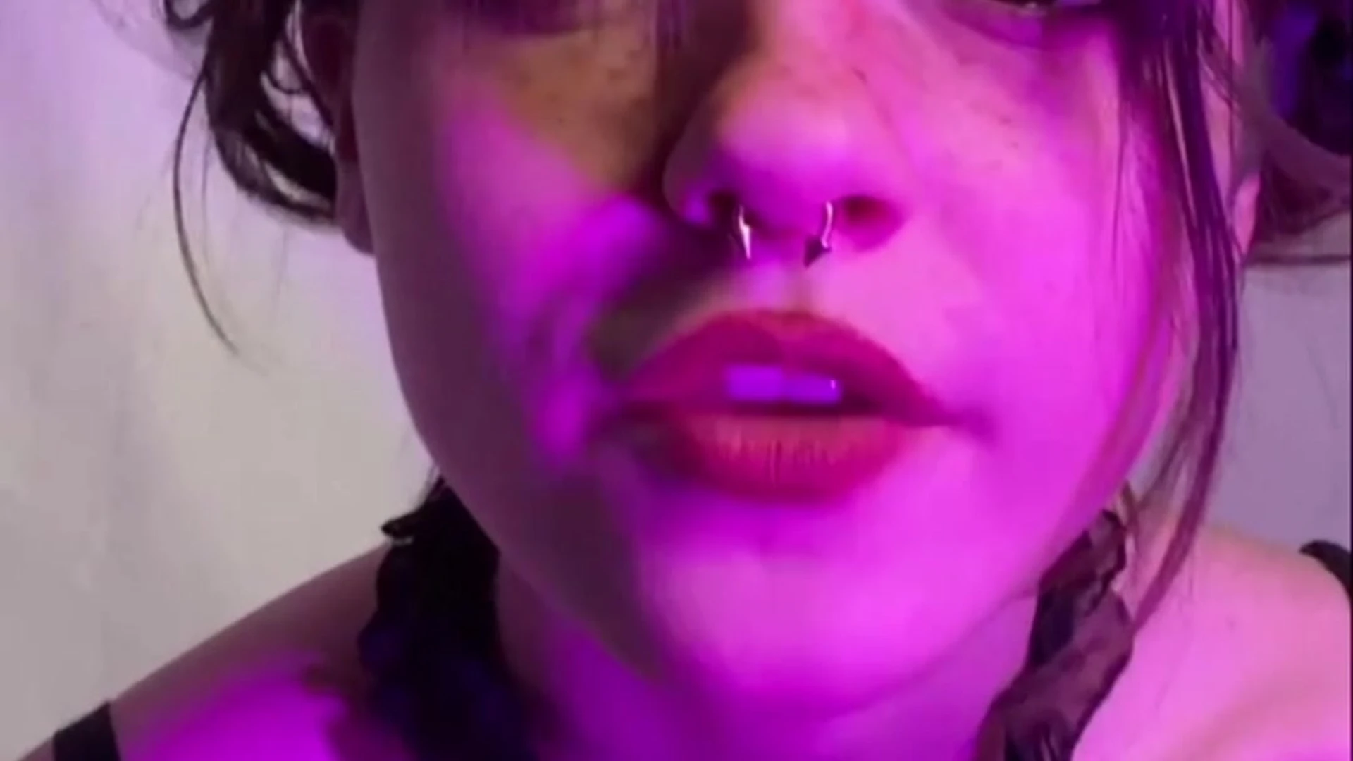 freaky slut Lilmochidoll flaunts her pointy nipples in front of the camera