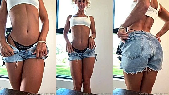 busty onyfans model Claire Stone undress and shakes her big booty