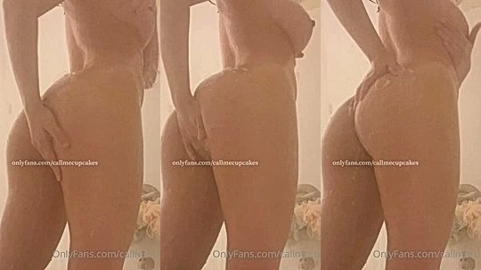 sexy onlyfans model Callmecupcakes shows her natural huge tits in lingerie….