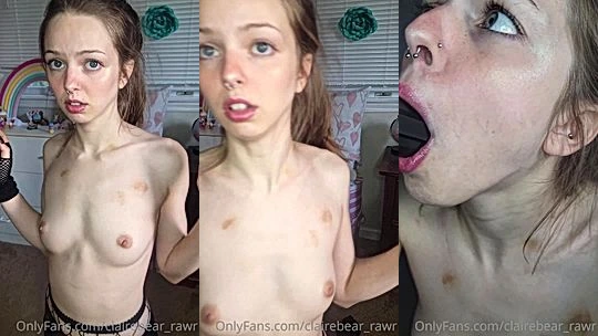 naked sexy onlyfans model Claire Stone undress and shows her natural boobs…..